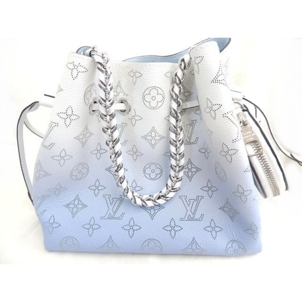 Louis Vuitton Blue Leather Shoulder Bella Mahina Bag